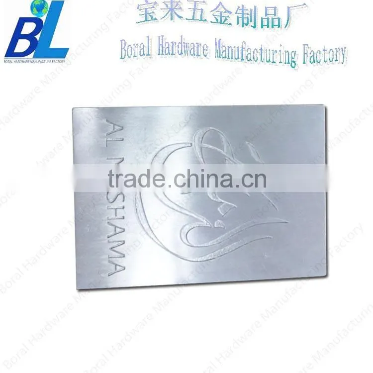 Eco-friendly metal fancy name tags