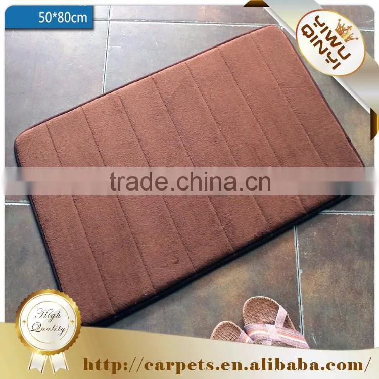 Anti-slip Pvc polyester memory foam bathroom carpets and rugs / drawing room carpet