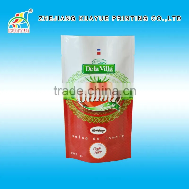 Customized New High Quality Doypack for Ketchup -- ISO/EU/FDA Approved!