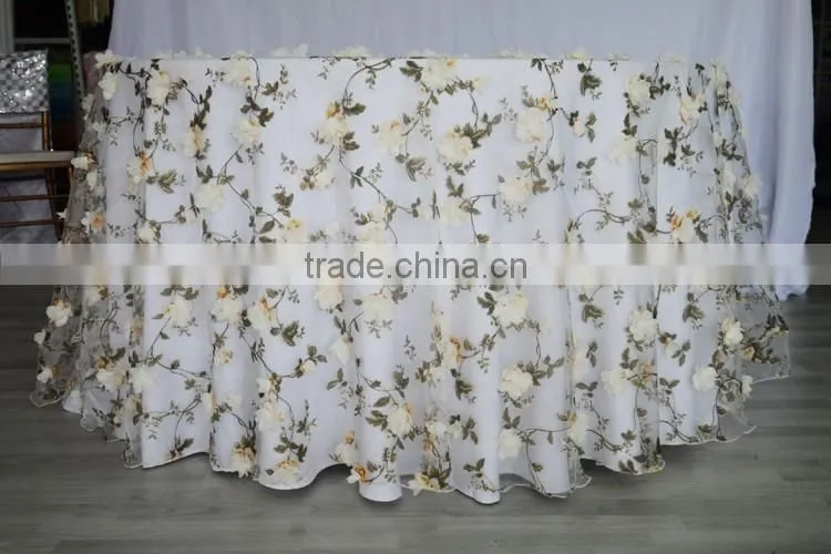 13"*108" organza embroidered wedding table runner