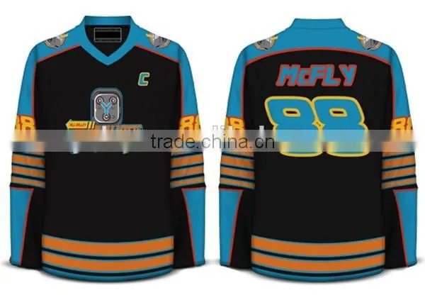 Sublimated cheap free designed ice hockey jersey