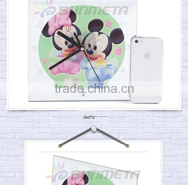 High Quarlity Sublimation Glass Photo Frame can be used for clock