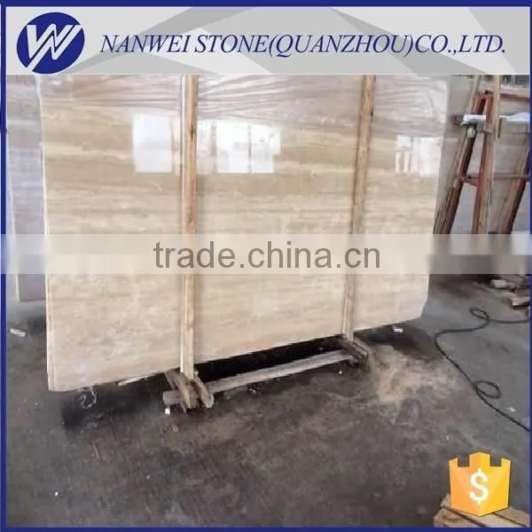 beige travertine marblle tiles for shopping building,metro station wall cladding tiles