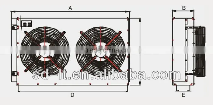 High Efficiency Air Condenser for Food Fresh,Cold Storage Room and Quick Freezing