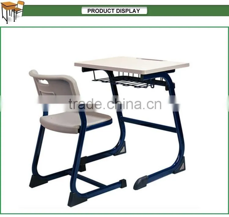 Hot discount school desk and chair Two layer blown PP
