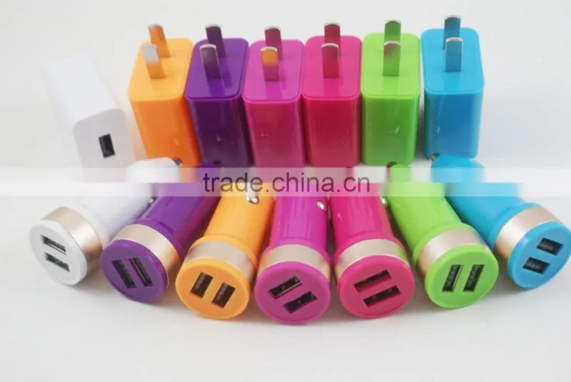 1 set CN 2 in 1 kit charger 1 pcs EU/US Plug +1pcs Car charger Kit for iPhone 4 4S 3GS 3G iPod Touch