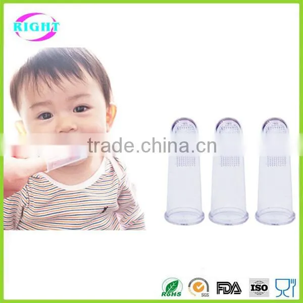 Silicone finger toothbrush for children