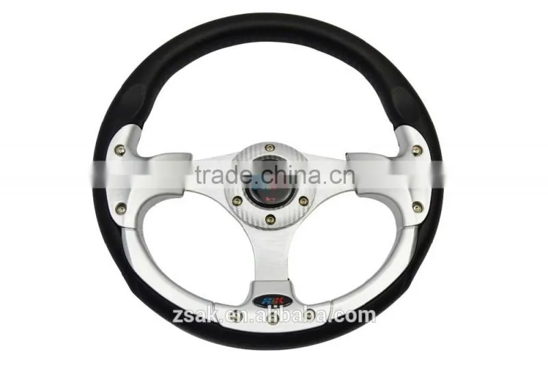 Aluminum spoke black steering wheel 13''