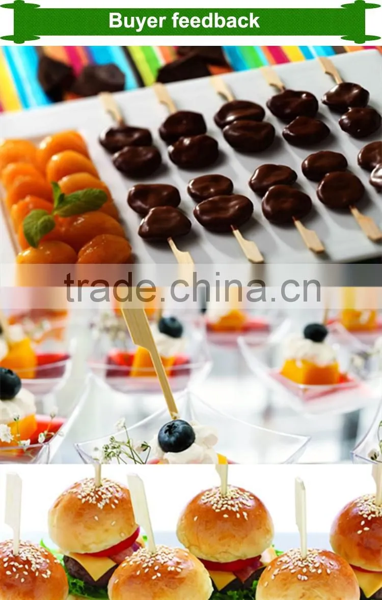 New design bamboo food stick skewer for core meat beef skewer