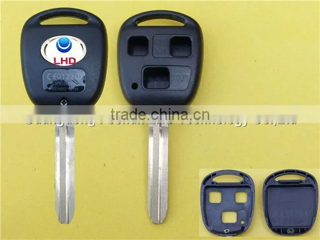 Remote Key Shell fit for TOYOTA Yaris Avensis 3 Button Case Fob Toy43