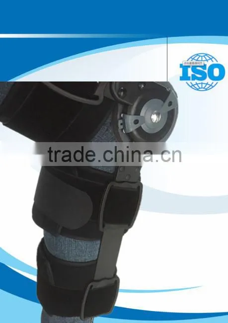 Adjustable angle lock orthopedic leg knee brace