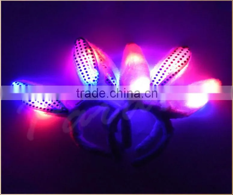 2015 Easter day events led flashing bunny ear headband