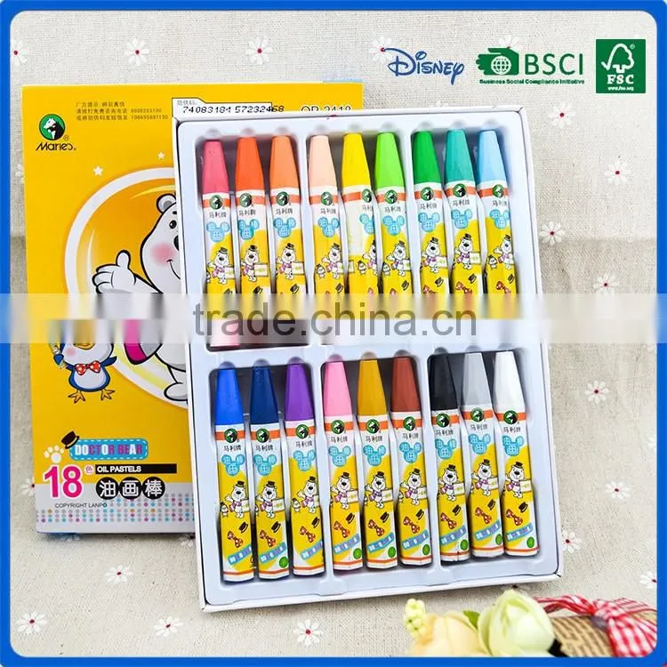 2016 hot sale 8 color fluorescent crayon into paper box for the kindergarten children