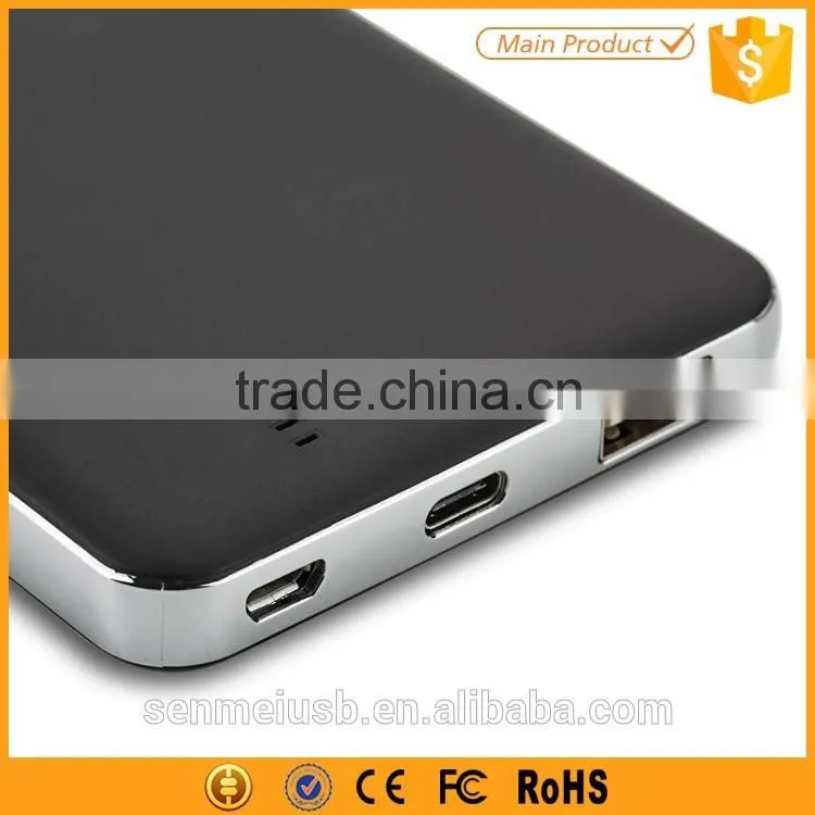 Slim Quick Charging Type-C Power Bank 8000mAh For Smartphone