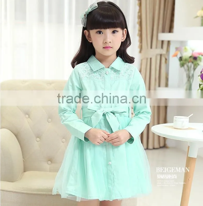 2015 hot sale children muslim girl dress cotton t shirt