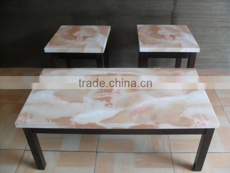 Beggie color Faux Marble Coffee Tables