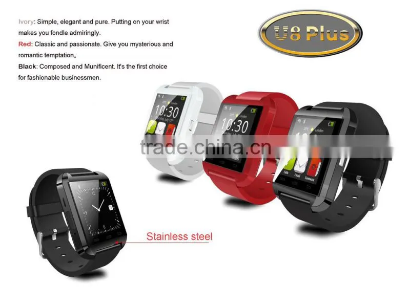 New arrival U8 remote control wrist watch mobile phone IOS and android