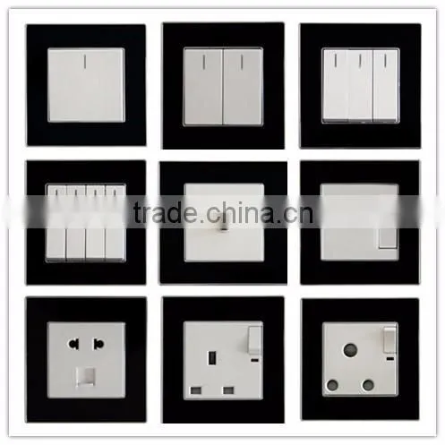 Acrylic 13A wall switch and socket