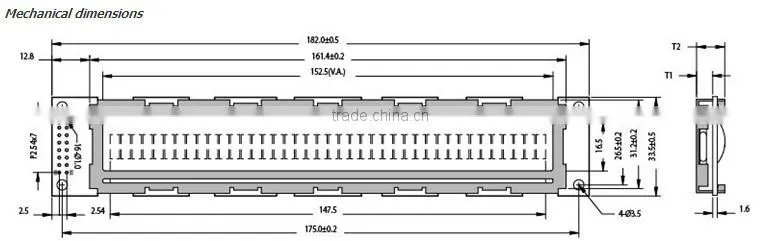 40x1 40x2 chacter lcd display COB module made in China