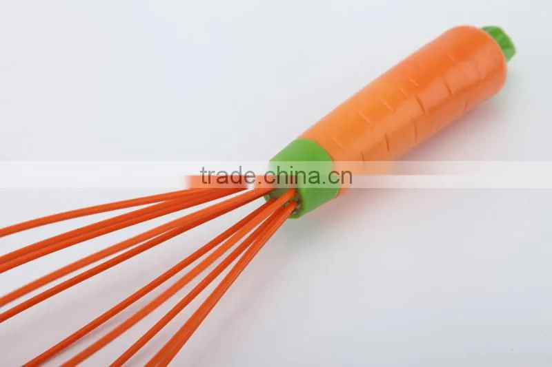silicone ball egg whisk PE handle