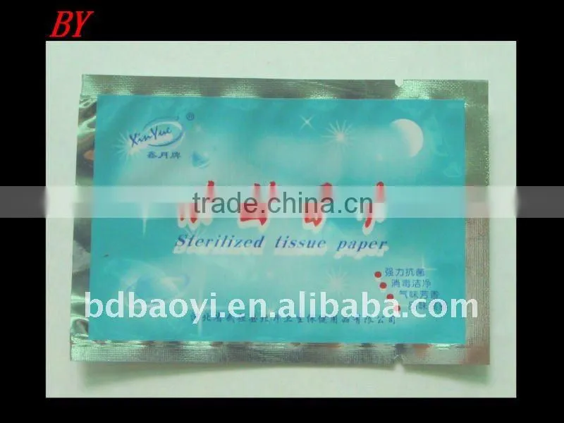 Metalized PET laminated small size packaging bags for sterilized tissue paper 10x7cm alibaba China