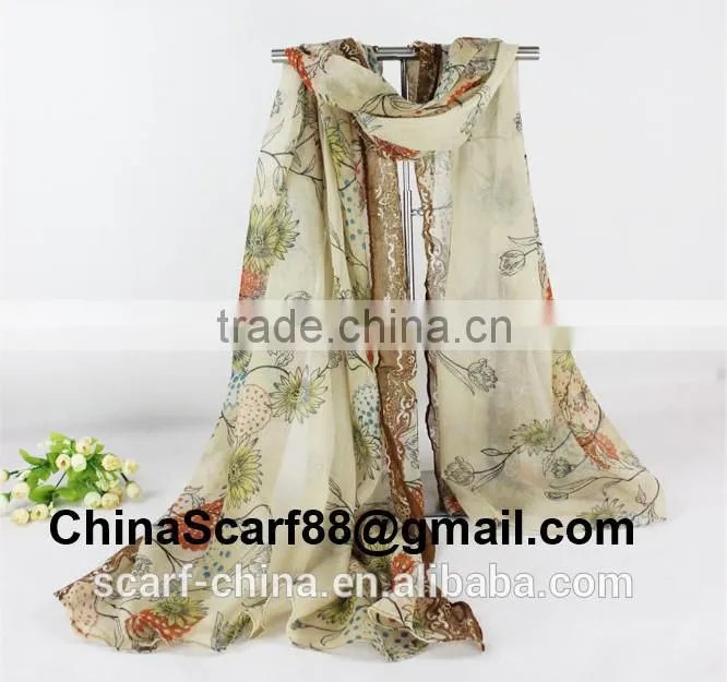 Floral infinity scarf
