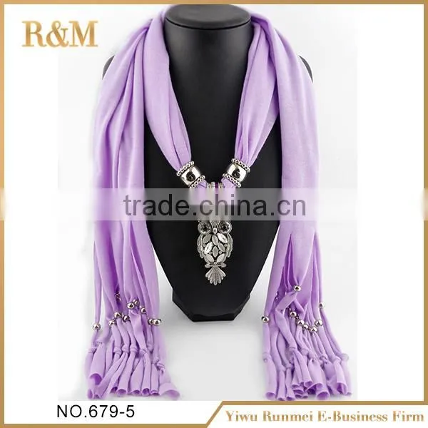 Latest arrival low price jewelry necklace scarf made in china
