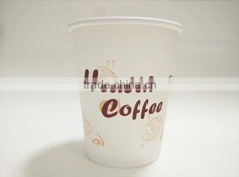 Wholesale single wall logo print disposable paper cup for coffee/milk