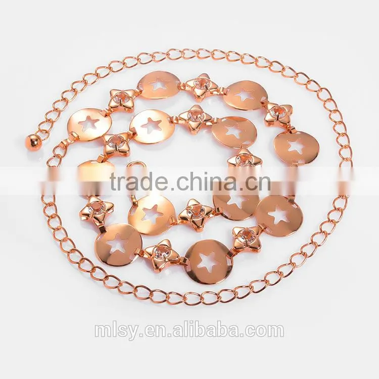 Fancy chain gold plated flat of russian gold chain Brightness F1-80152