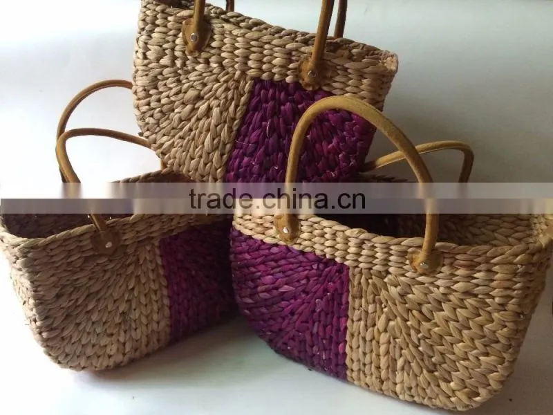Hottest selling best quality white water hyancinth bag from vietnam