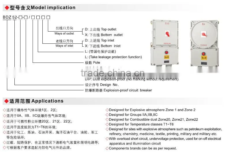 Low price explosion-proof circuit breaker