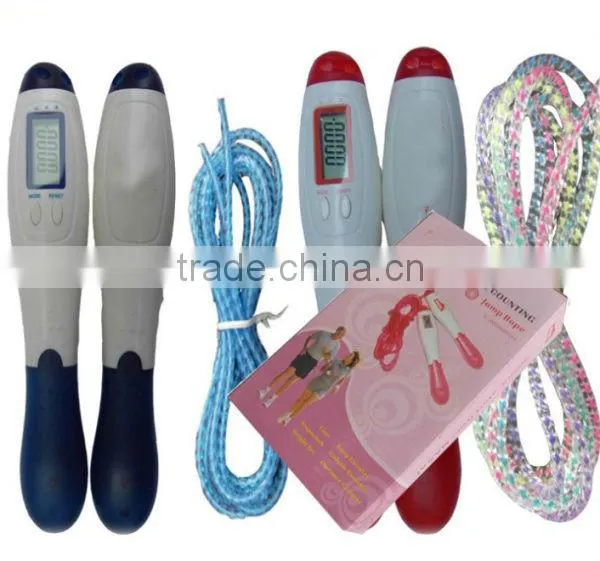 2 Buttons Calories Electronic Cordless Counting Jump Rope with Pedometer