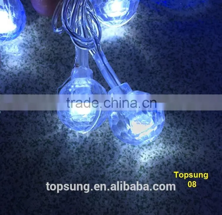 Strong PVC 68 leds white outdoor string lighting for outdoor