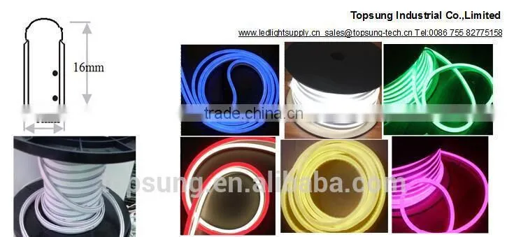 IP67 IP rating led neon strip mini 8*16mm DC 24v 6w/m super bright neon lights
