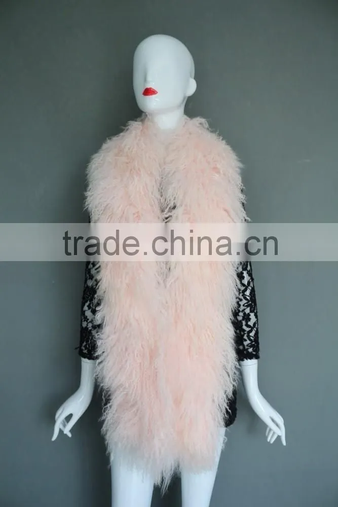 Big fur tibet lamb scarf colorful scarf warm winter scarf long fur scarf for 2016 winter fashion