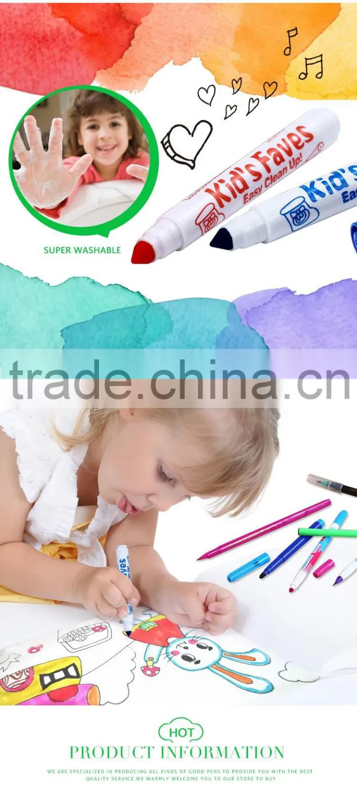 Factory outlets magic washable art multi-color water color pen