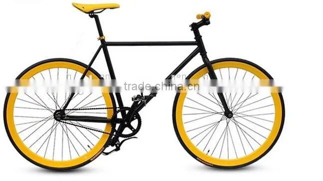 2016 new style 40mm alloy rim colorful road bike/bicycle fixed/fixie gear bike , single gear speed