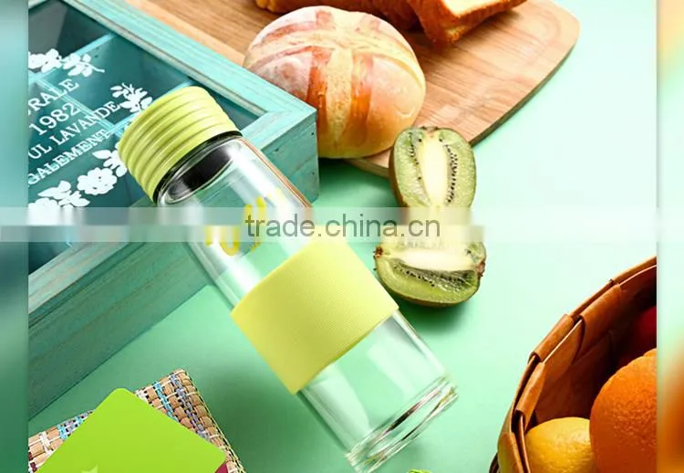 250ML Silicone Cover Sport Water Bottle water bottle joyshaker Outside Seal Juice Bottle infuser water bottle