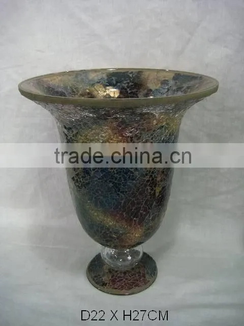 Mosaic glass vase