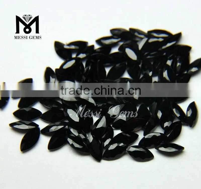 Wholesale Good Polishing Marquise 3x6 Black Agate