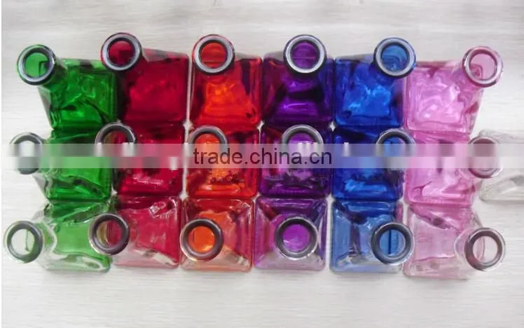 colored taper shape aroma Reed diffuser glass bottle with cork
