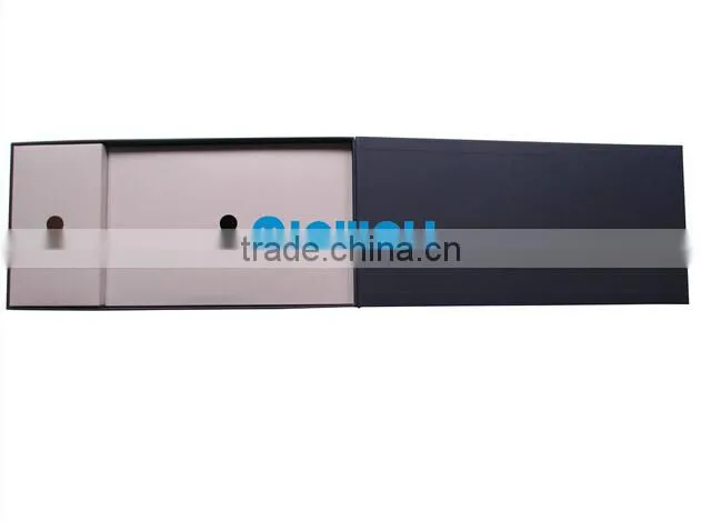 handmade rigid cardboard box black box packaging for gift