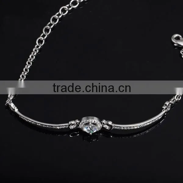 Zircon stone silver bracelet jewelry new arrival wholesale bling jewelry