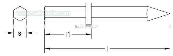 Non-Magnetic TC4 for aviation Titanium PNEUMATIC PUNCH (HEXAGON TYPE)