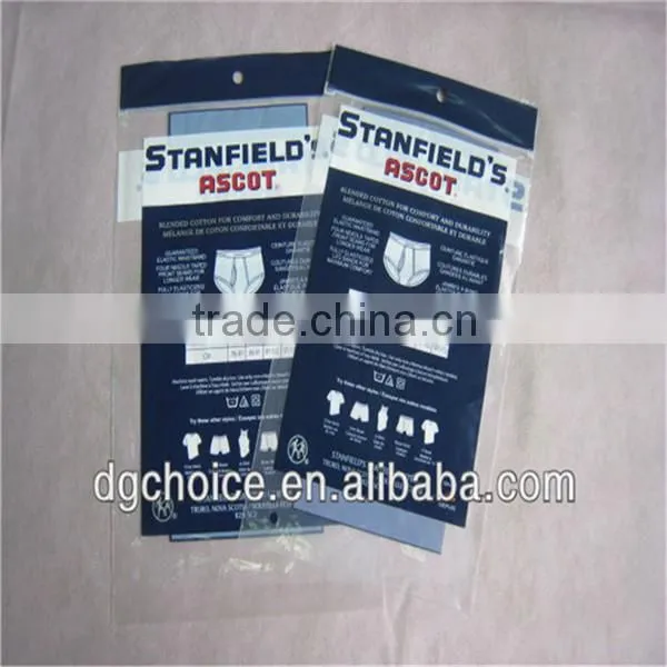 Lowest price China header bag custom printed hole punch