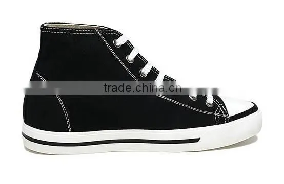 High quality man high cut canvas running sport elevator shoes