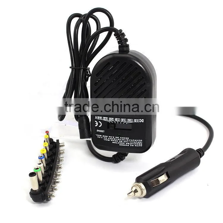 Universal DC charger for laptops up to 80 Watts.