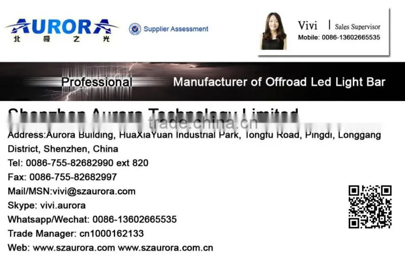 AURORA High Quality 50inch led off road light bar Amber Color
