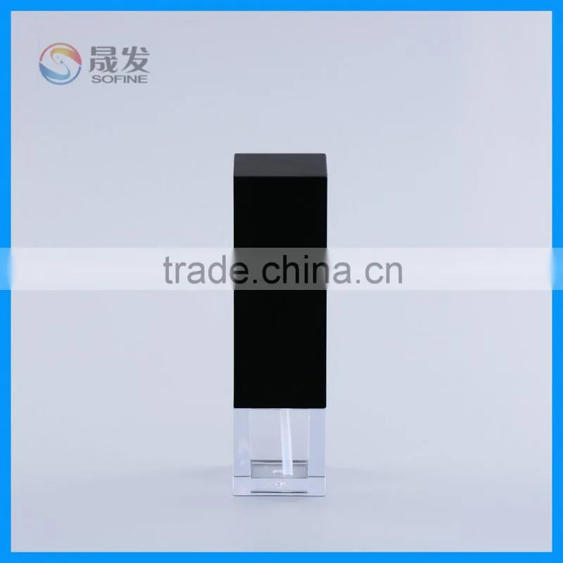 Clear empty lotion pump bottle