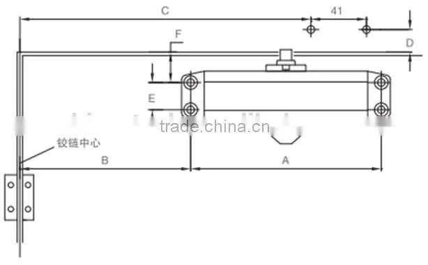 Europe Approved, USA Approved Hydraulic Aluminium Automatic Door Closer from China
